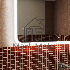 Зеркало Bau Stil 70х80, сенсорная LED подсветка, пластиковый защитный корпус