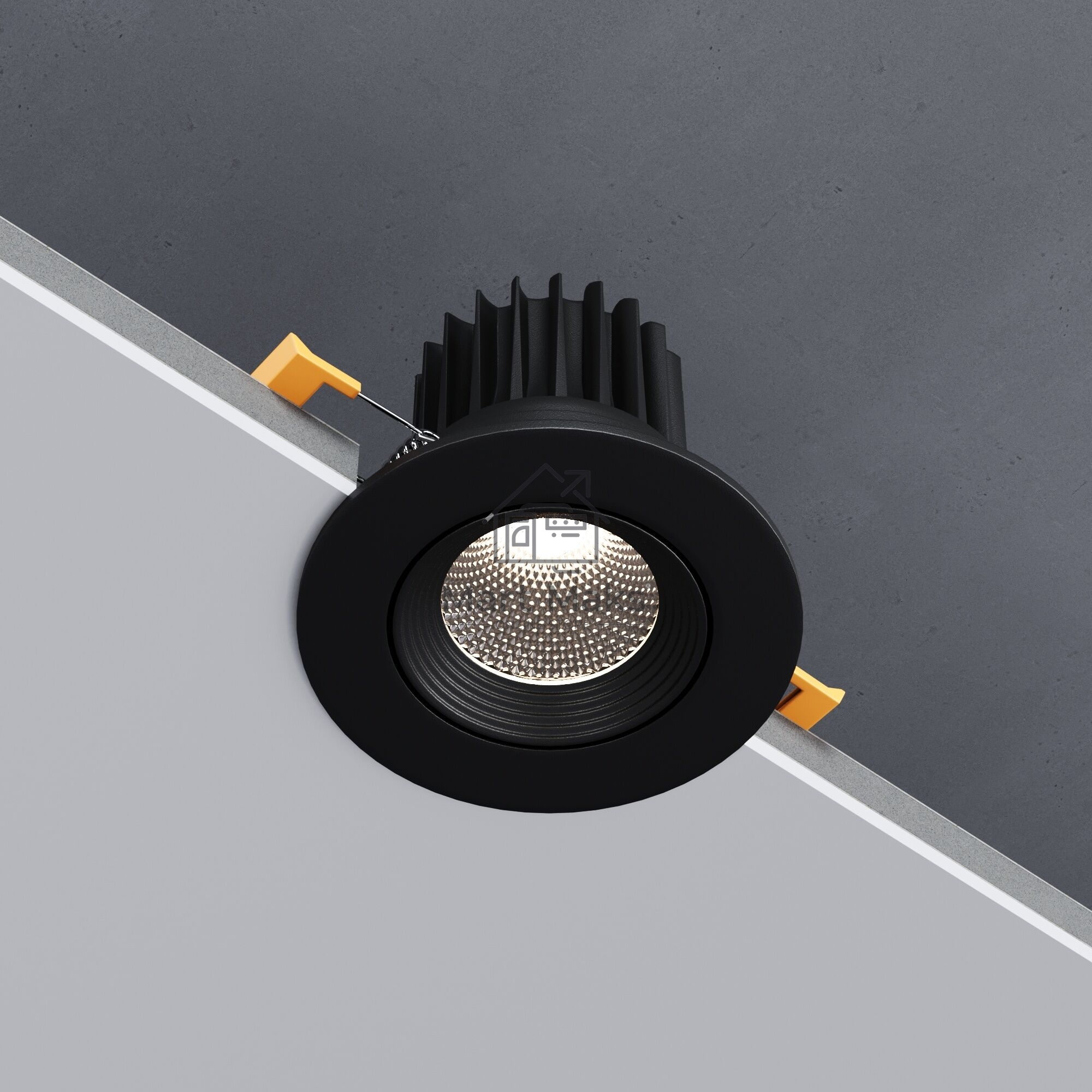 25094/LED / светильник встраиваемый светодиодный / черный