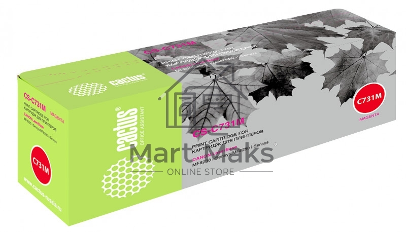 Картридж лазерный Cactus CS-C731M пурпурный (1800 стр.) для Canon LaserBase MF8230 i-Sensys/MF8280 i-Sensys