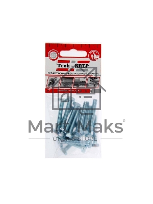 Болт М6х40 с шестигранной головкой цинк. DIN 933 (уп.16шт) класс прочности 8.8. пакет Tech-Krep 102961 Болт М6х40 с шестигранной головкой цинк. DIN 933 (уп.16шт) класс прочности 8.8. пакет Tech-Krep 102961