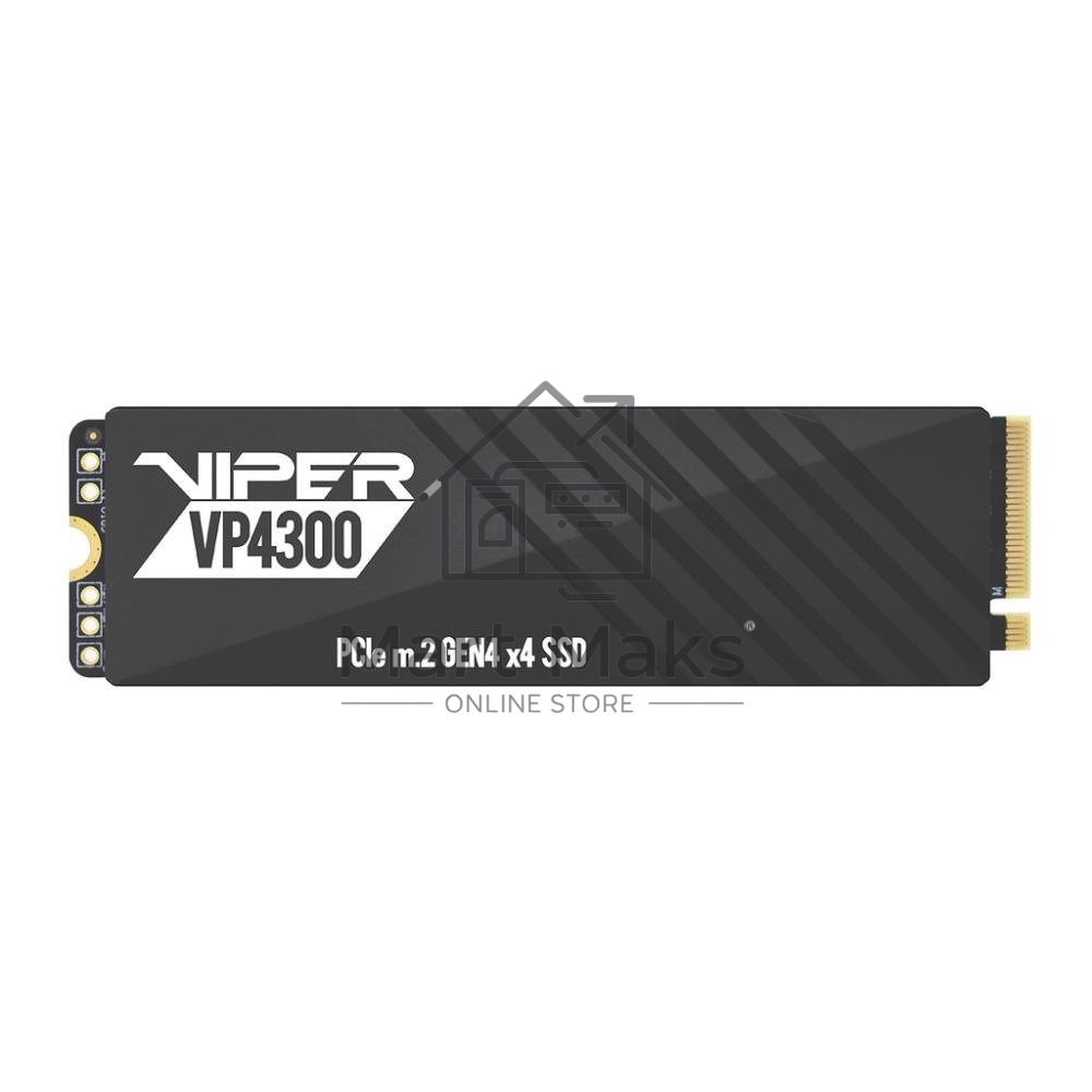 Накопитель SSD Patriot Viper VP4300, 2Tb, PCIe 4.0 x4, M.2 2280, NVMe, R/W 7400/6800, с радиатором