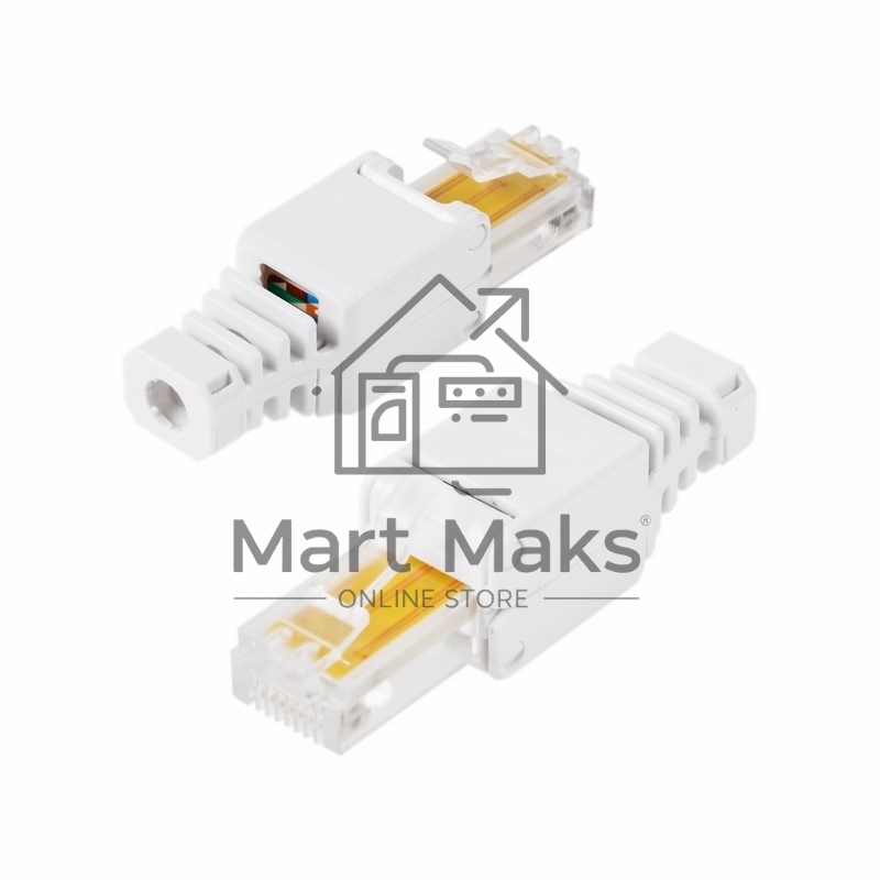 Разъем Rexant RJ-45(8P8C) под витую пару, UTP, категория 5e, самозажимной