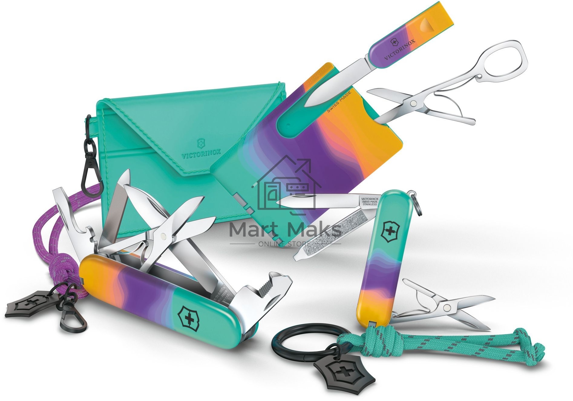 Нож перочинный Victorinox Companion Sydney Style (1.3909.E222) 91мм 16функц. бирюзовый с чехлом подар.коробка