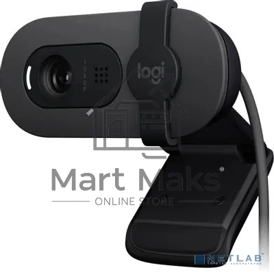 Веб-камера Logitech Webcam Brio 100, 1920x1080, GRAPHITE, защитная шторка, 960-001585