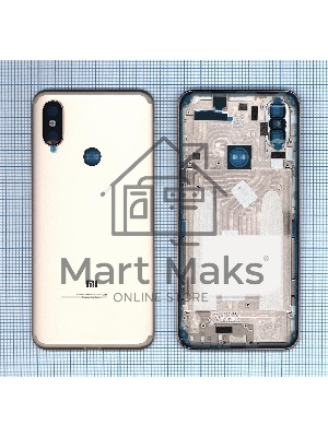 Задняя крышка для Xiaomi Mi 6X Mi A2 золотая