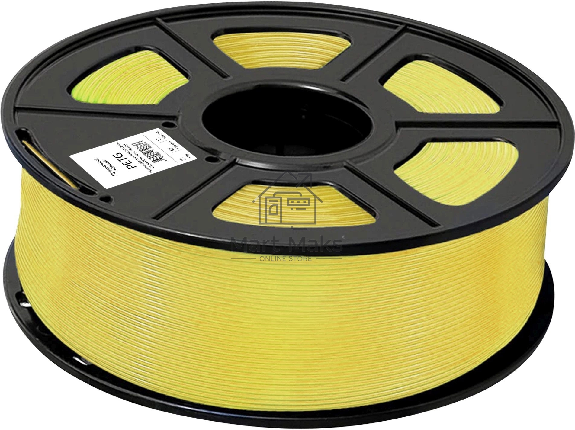 Пластик для принтера 3D Cactus CS-3D-PETG-1KG-T-YELLOW PETG d1.75мм 1кг 1цв.