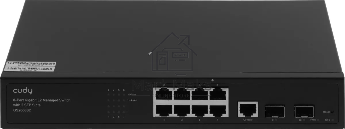 Коммутатор Cudy GS2008S2 (L2) 8x1Гбит/с 2SFP управляемый