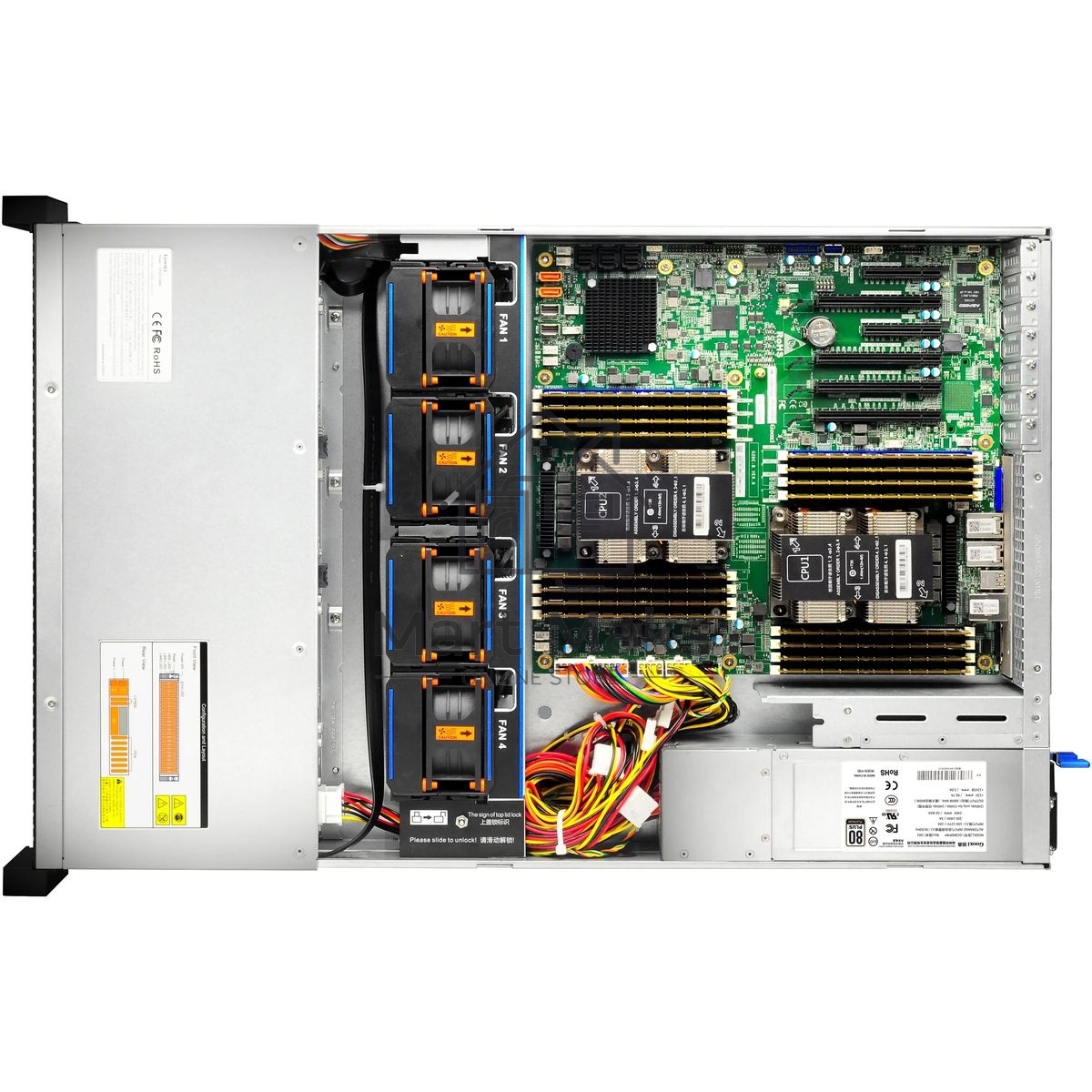 Серверный корпус Gooxi RMC2112-670-HS-D 2U 12bay chassis,direct backplane rear 2*2.5