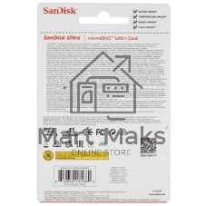 Флеш карта microSDXC 256GB SanDisk Ultra Class 10, UHS-I, R 150 МБ/с, SDSQUAC-256G-GN6MA