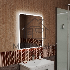 Зеркало Bau Stil 70х80, сенсорная LED подсветка, пластиковый защитный корпус