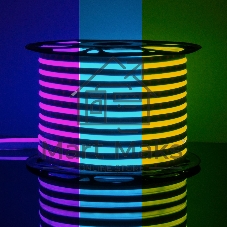 Лента светодиодная LS001 220V RGB / Гибкий неон 12W 80Led 5050 IP67 односторонний , 50 м