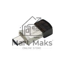 Флешка USB Transcend JetFlash 890S (TS128GJF890S), 128Gb, USB 3.1/Type-C, R/W 70/25, темно-серый