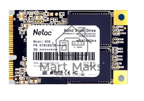 Накопитель SSD Netac N5M, 2048GB, mSATA, R/W 545/500