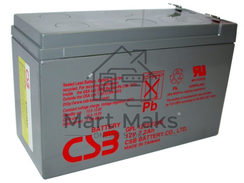 Аккумулятор CSB GPL1272 F2FR (12V 7.2Ah )