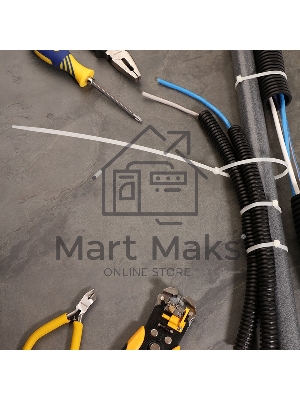 Хомут-стяжка кабельная нейлоновая Rexant 400 x4,8 мм, белая, упаковка 100 шт.