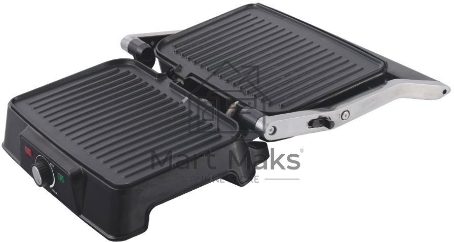 Электрический пресс-гриль Endever Grillmaster 220, серебристый/черный