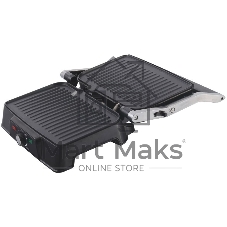 Гриль-пресс электрический Endever Grillmaster 220, серебристый/черный