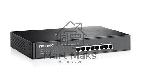 Коммутатор TP-LINK SMB TL-SG1008 8-port Gigabit Switch, 1U rack-mountable steel case