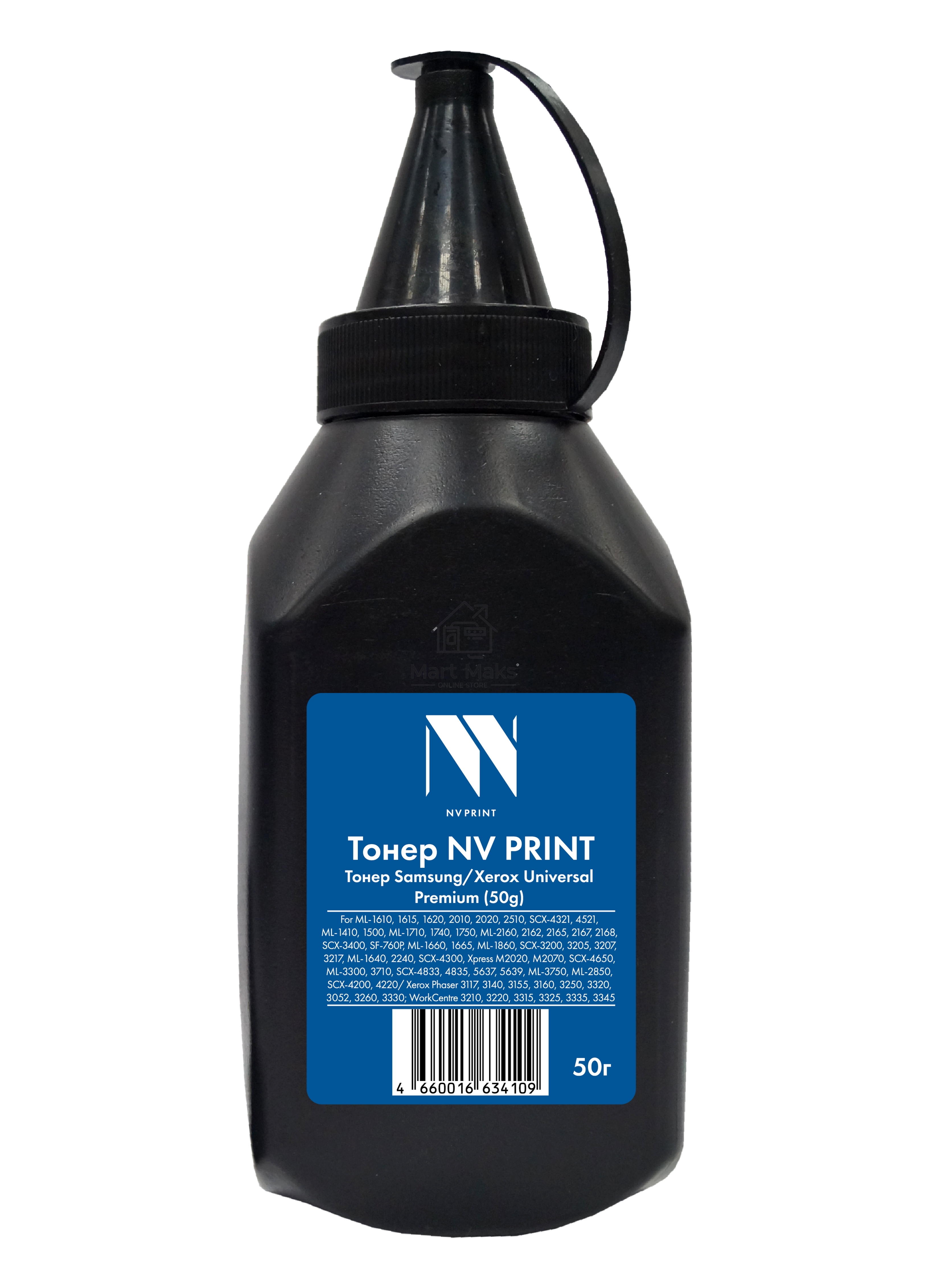 Тонер NVPrint Samsung/Xerox Universal (50г) пакет для ML-1610, 1615, 1620, 1625, 2010, 2015, 2020, 2510, 2570, 2571, SCX-4321, 4521, ML-1410, 1500, 1510, ML-1710, 1740, 1745, 1750, 1755, 1780, ML-2160, 2162, 2165, 2167, 2168, SCX-3400, 3405, 3407, SF-760P