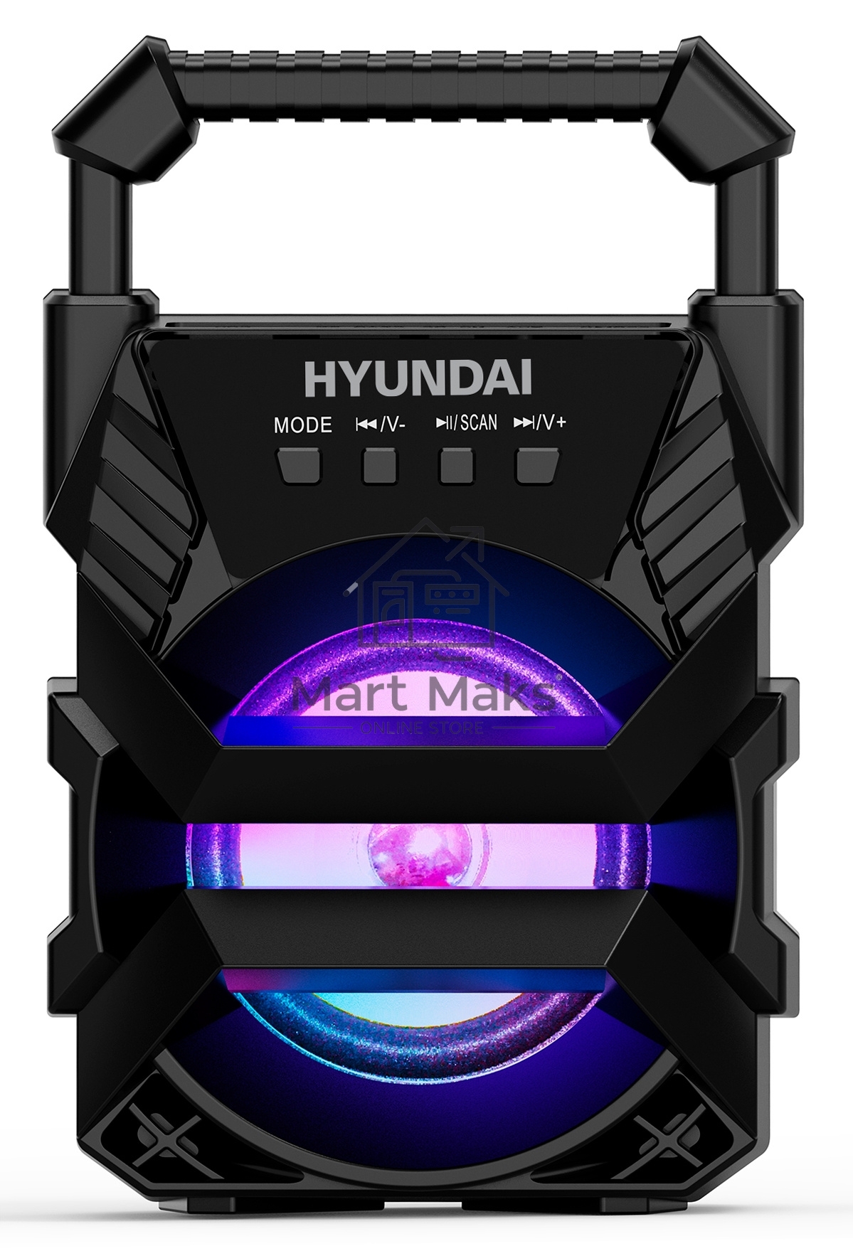 Колонка портативная Hyundai H-PS1000 черный 9 Вт 1.0 BT/USB 10м 500mAh