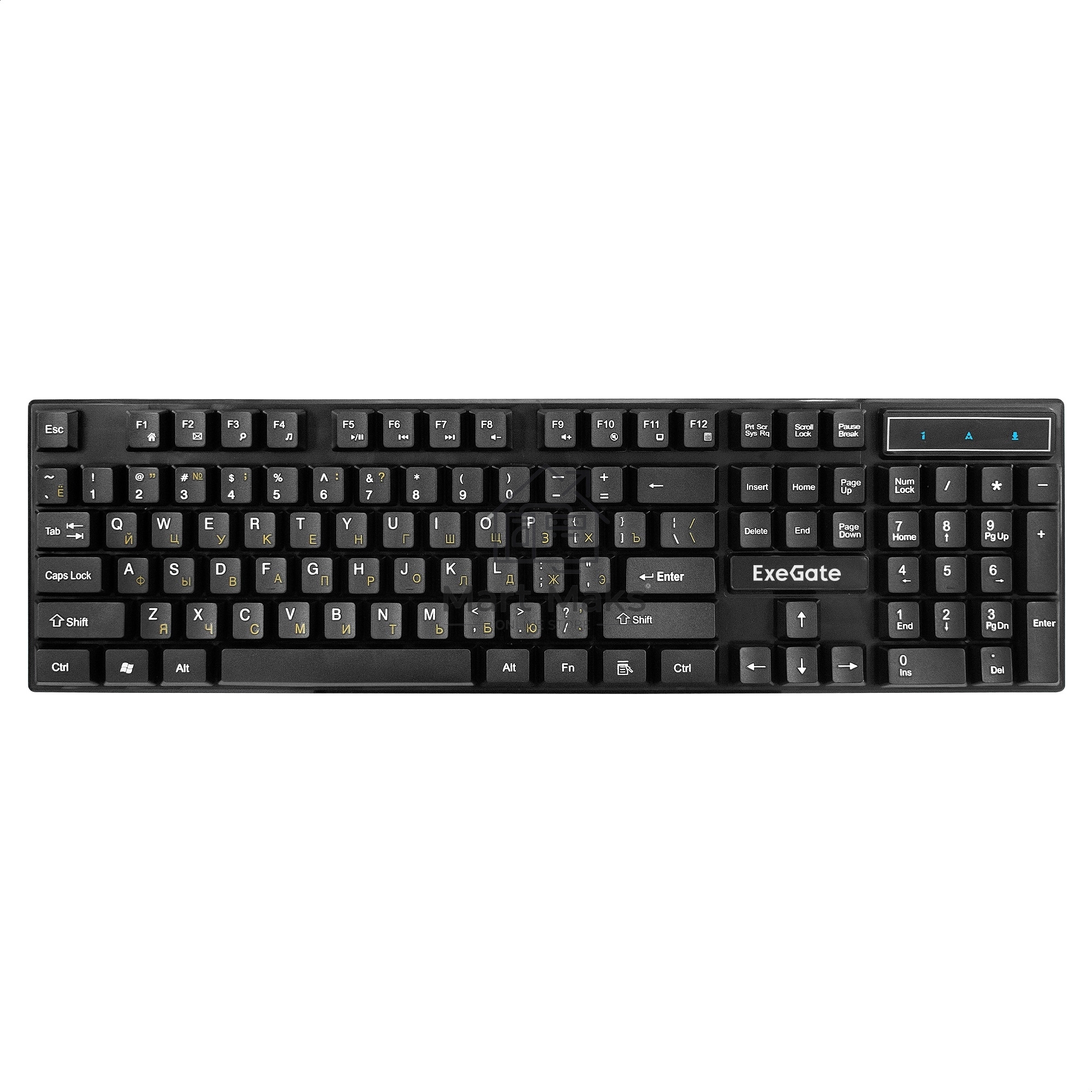 Комплект ExeGate Professional Standard Combo MK110 (клавиатура влагозащищенная 104кл. + мышь оптическая 1000dpi, 3 кнопки и колесо прокрутки, длина кабелей 1,5м; USB, черный, Color Box)