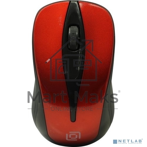 Мышь беспроводная Oklick 675MW черный/красный, 800 dpi, радиоканал, USB, кнопки - 3