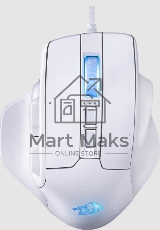 Мышь проводная REDRAGON Bullseye белый, 12400 dpi, USB, кнопки - 8