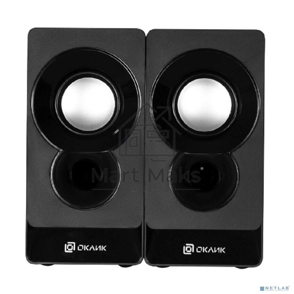 Колонки Oklick OK-165 2.0 черный 6Вт