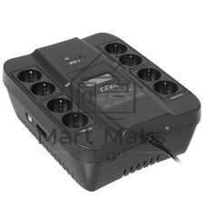Источник бесперебойного питания Powercom Back-UPS SPIDER, Line-Interactive, LCD, AVR, 900VA/540W, Schuko, USB, black (1456263)