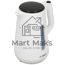 Электрочайник Bosch TWK1M121 белый, 1.7 л, 2400 Вт, скрытый нагревательный элемент