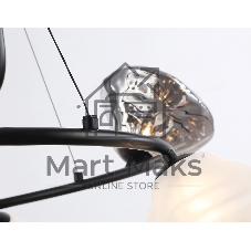 Светильник Ambrella light LH15003/6 BK/FR/SM черный/белый матовый/дымчатый G9*6 max 40W D630*1150