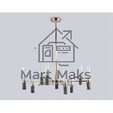 Люстра Ambrella light LH53355/9 GD/CL/WH золото/прозрачный/белый G9*9 max 40W D850*890