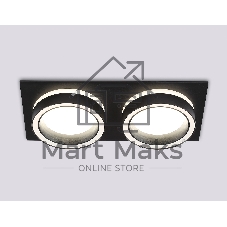 Светильник Ambrella light TN52424/2 BK/FR черный/белый матовый GX53 max 12W 210*105*45