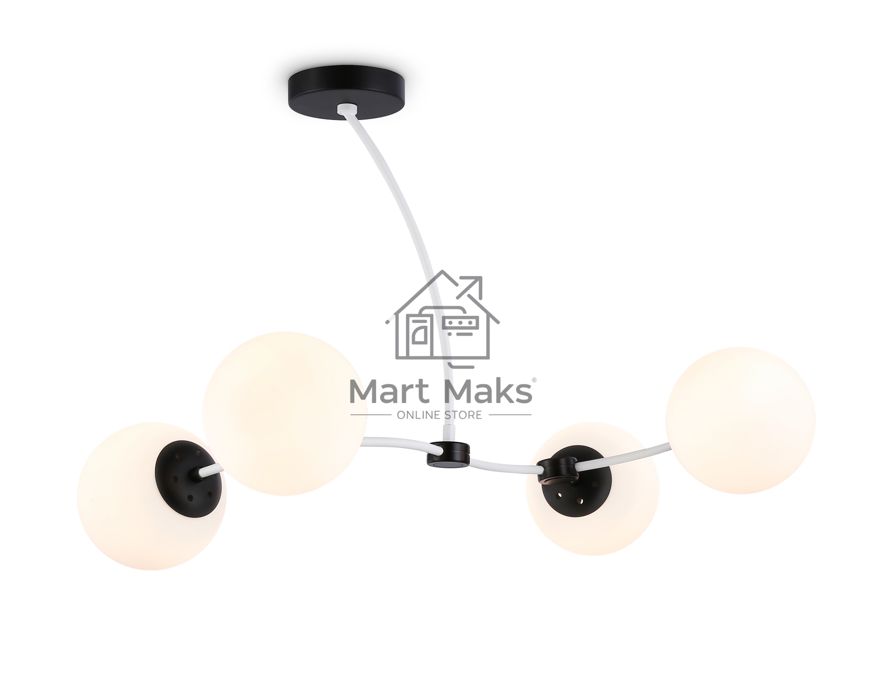 Светитльник Ambrella Light TR2542/4 WH/BK белый/черный E27/4 max 60W 700*450*450