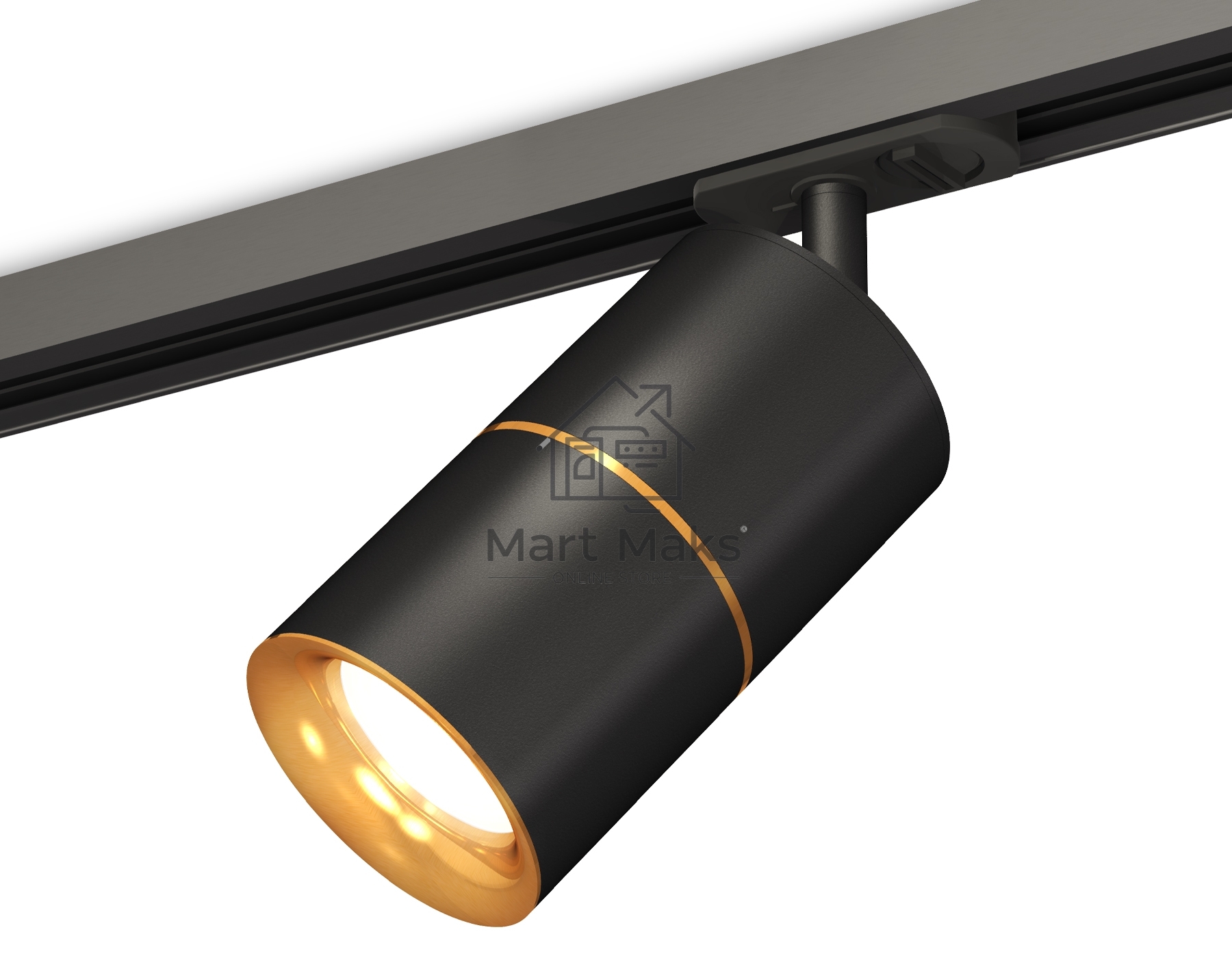 Светильник Ambrella light XT7402031 SBK/PYG черный песок/золото желтое полированное MR16 GU5.3