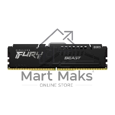 Оперативная память Kingston Fury Beast Black, DDR5, 32GB (1x32GB), 5600 MHz, CL36, с радиатором, чёрный