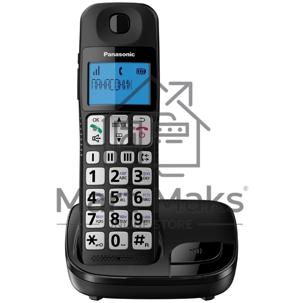 Телефон беспроводной (DECT) Panasonic KX-TGE110RUB черный АОН