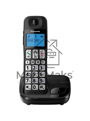 Телефон беспроводной (DECT) Panasonic KX-TGE110RUB черный АОН