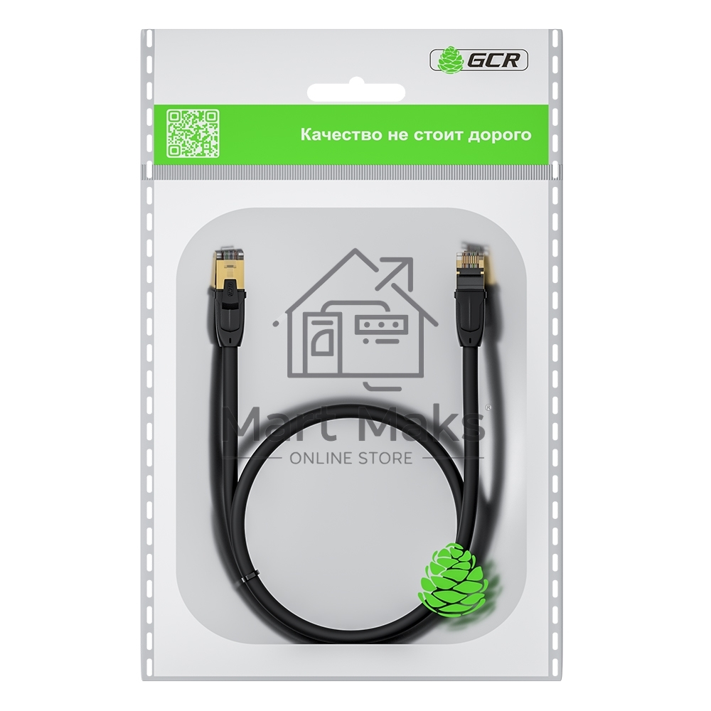 Патч-корд GCR PROF прямой 3.0m, FTP медь кат.6, позолоч. контакты и  коннектор, 25 AWG, Deluxe ethernet high speed 10 Гбит/с, RJ45, T568B, GCR-52550
