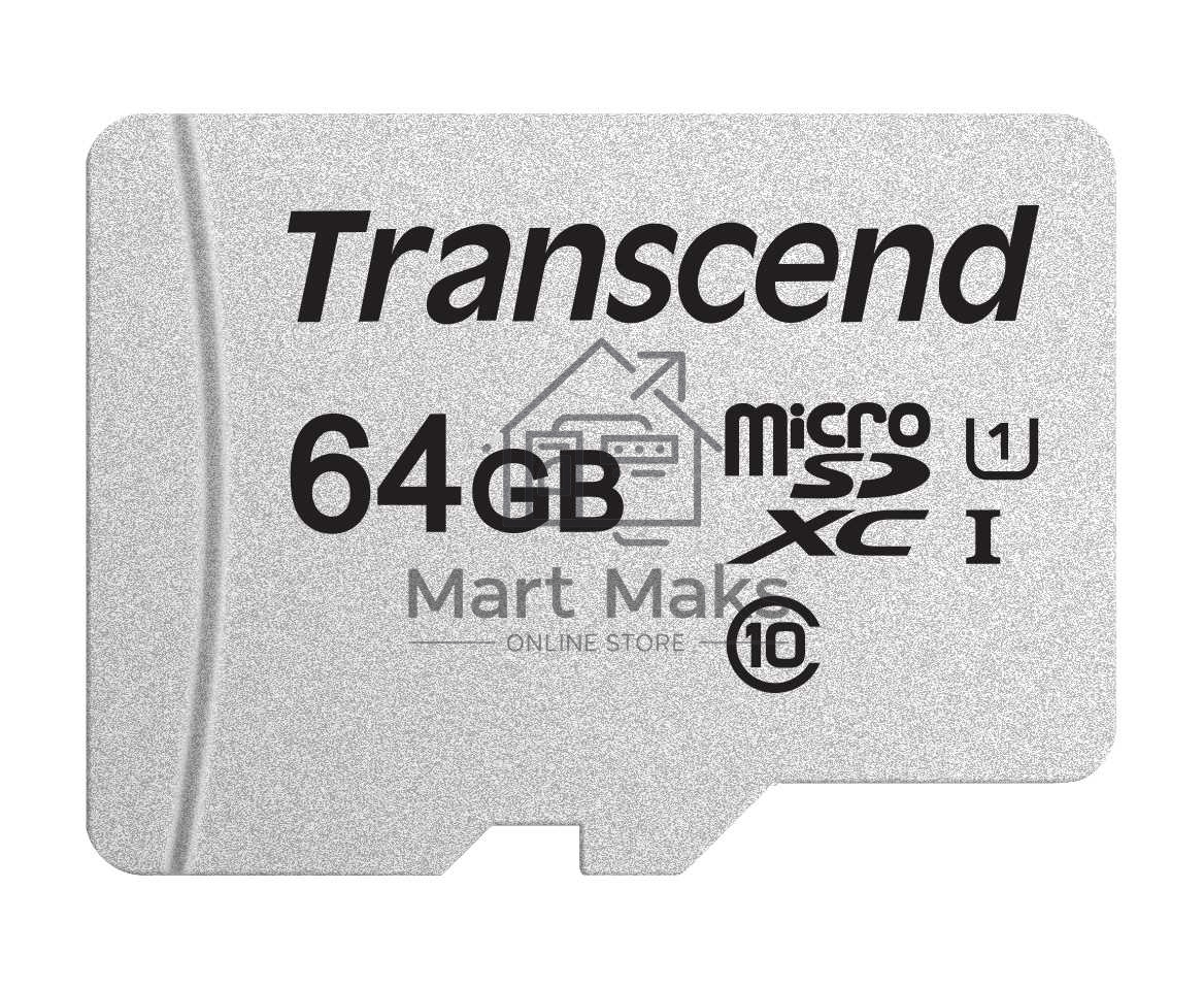 Флеш карта microSD 64GB Transcend microSDXC Class 10 UHS-I U1, (без адаптера), TLC