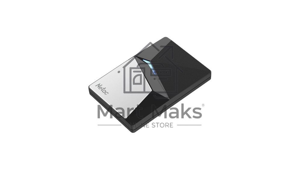 Внешний накопитель SSD External Netac 960Gb Z7S <NT01Z7S-960G-32BK> (USB3.2, up to 550/480MBs, 89х60х11.5mm, Aluminium+Steel+Plastic)