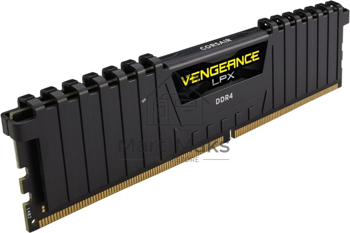 Оперативная память Corsair Vengeance LPX, DDR4, 16GB (2x8GB), 3200MHz, CL16, DIMM, с радиаторами, черный