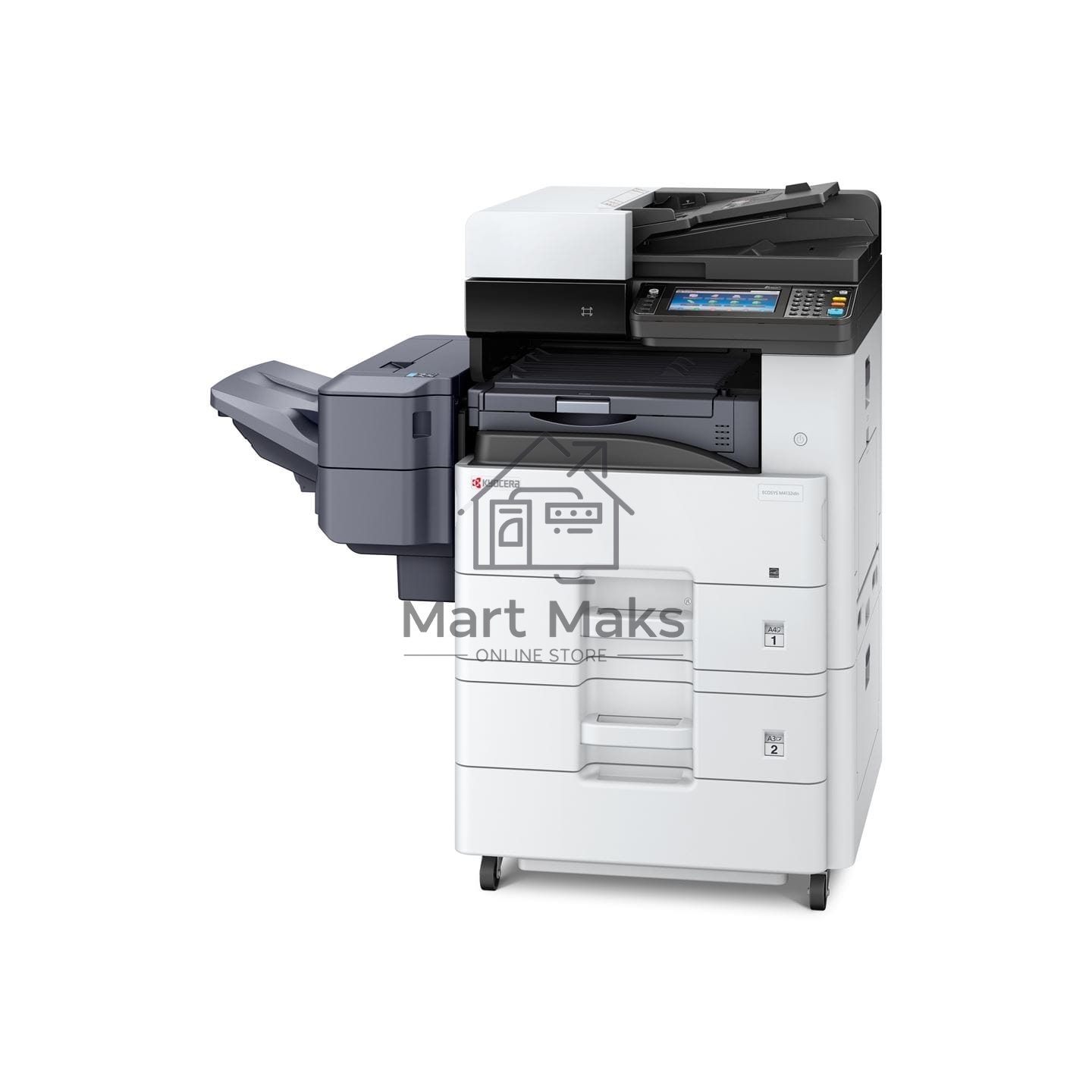 МФУ лазерный Kyocera Ecosys M4132idn (1102P13NL0), A3, ч/б, печ. до 32 стр/мин. (А4) до 17 стр/мин. (А3), скан. до 50 стр/мин., 1200 x 1200 dpi (печать) 600x600dpi (скан.), USB, RJ-45, NFC, Air Print, Mopria