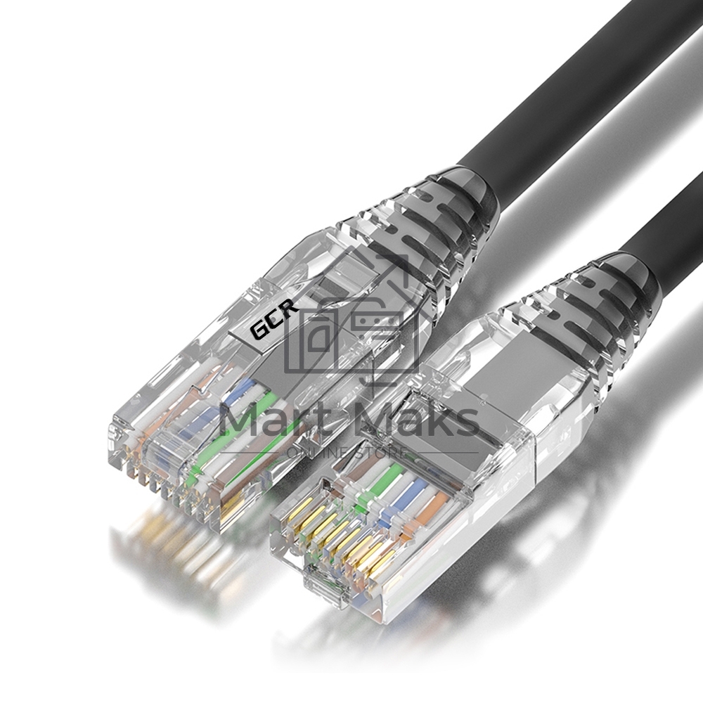 Патч-корд 3.0m UTP кат.6, серый, коннектор ABS, 24 AWG, ethernet high speed 10 Гбит/с, RJ45, T568B, GCR-55428