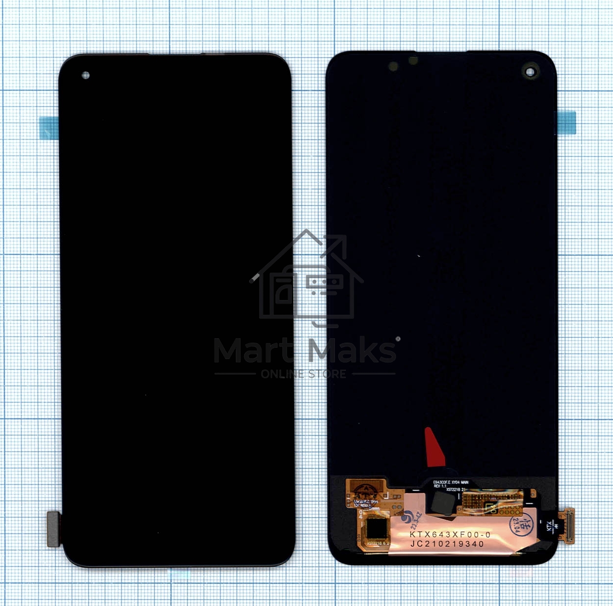 Дисплей для Realme 8, Realme 8 Pro (OLED) черный