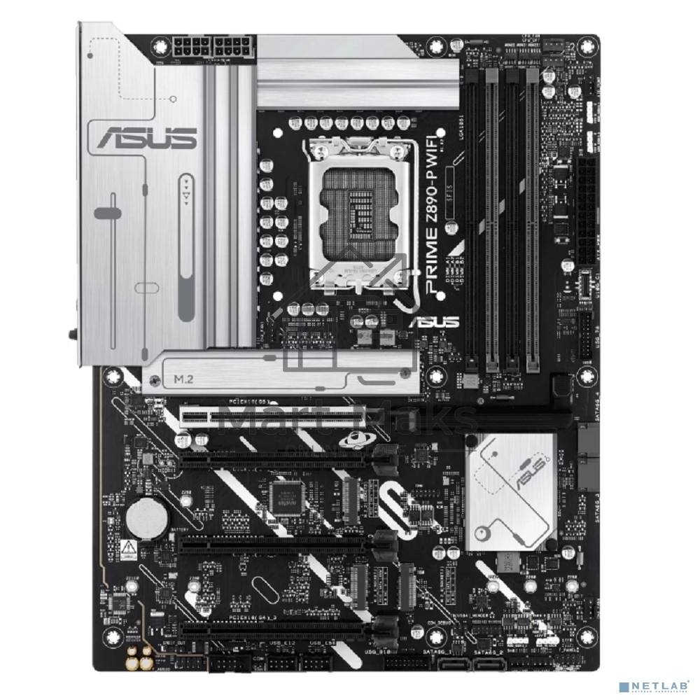 Материнская плата ASUS PRIME Z890-P, LGA 1851, Intel Z890, 4xDDR5, 4xSATA, 4xM.2, 1xPCIe 5.0 x16, 2xPCIe 4.0 x4, 1xPCIe 4.0 x1, 1xHDMI, 1xDP, 1xUSB-C (видеовыход), 1x 2.5Gb LAN, 4xUSB-A 2.0, 2xUSB-A 3.2 Gen 1, 1xUSB-A 3.2 Gen 2, 1xUSB-C 3.2 Gen 2x2, 3x3.5