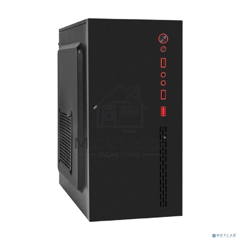 Компьютерный корпус Minitower ExeGate BAA-403 (mATX, без БП, 2*USB, HD Audio, черный)