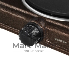 Плита настольная электрическая Centek CT-1506 коричневый, 1 кВт, ТЭН, конфорки - 1, эмаль, поворотные переключатели