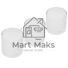 Бесшовный Mesh роутер AX3000 Whole Home Mesh Wi-Fi 6 UnitSPEED: 574 Mbps at 2.4 GHz + 2402 Mbps at 5 GHzSPEC: 2× Internal Antennas, 3× Gigabit Ports (WAN/LAN auto-sensing), 2 Streams and HE160 for 5GHzFEATURE: Deco App, Router/AP Mode, IPv6, IPTV, HomeShield (Parental