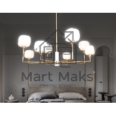 Люстра Ambrella light LH53017/8 BS/FR латунь/белый матовый G9*8 max 40W D830*680